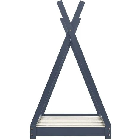 Topdeal Kids Bed Frame Grey Solid Pine Wood 80x160 Cm VDTD24216 - Image 4