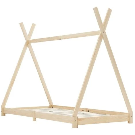 Topdeal Kids Bed Frame Solid Pine Wood 70x140 Cm VDTD24209 - Image 2