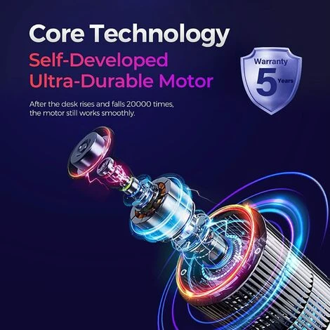 FLEXISPOT Electric Height Adjustable Standing Desk Sit Stand Desk Adjustable Desk Stand Up Desk With Memory Pannel-(White Frame+100cm White Top) - Image 5