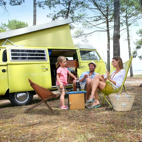 Relaxdays Moon Chair Kids Foldable Indoor & Outdoor Camping Seat For Boys And Girls, Bear, Brown HxWxD 48 X 51 X 48 Cm - Image 3