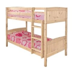COMFY LIVING 2ft6 Shorty Wooden Bunk Bed In Natural