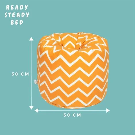 Ready Steady Bed Children's Kids Indoor Living Room Bean Bag Chair (Zigzag) - Image 2