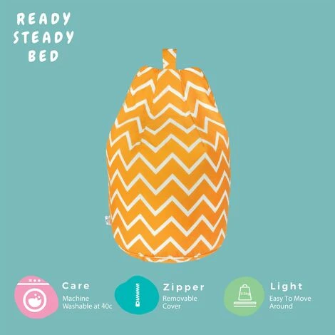 Ready Steady Bed Children's Kids Indoor Living Room Bean Bag Chair (Zigzag) - Image 4