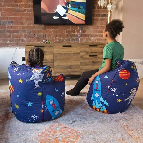 Ready Steady Bed Childrens Character Filled Beanbags Kids Bean Bag BLACK FRIDAY DEALS, Space Boy - Image 5