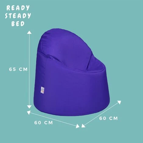 Ready Steady Bed Outdoor Kids Bean Bag Chair Indoor Comfy Seat Child's Ergonomic Durable Comfort, Purple - Image 2