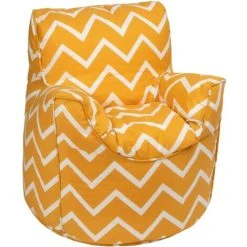 Ready Steady Bed Childrens Character Filled Beanbag Kids Bean Bag Chair Seat Bedroom Play TV Room, Zigzag