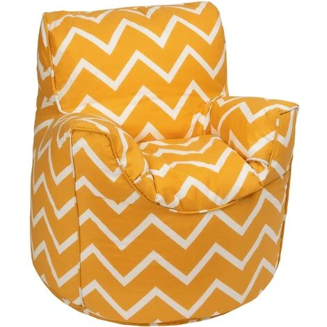 Ready Steady Bed Childrens Character Filled Beanbag Kids Bean Bag Chair Seat Bedroom Play TV Room, Zigzag