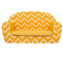 Ready Steady Bed Kids Children Mini Lounger Kids Sofa Seat Chair Great For Playroom Kidsroom Living Room Colourful Lightweight And Durable, Zigzag