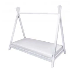 Kinder Valley Teepee Toddler Bed With Kinder Flow Mattress & Removable Washable Water Resistant Cover - White