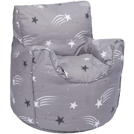 Ready Steady Bed Childrens Character Filled Beanbag Kids Bean Bag Chair Seat Bedroom Play TV Room, Shooting Stars