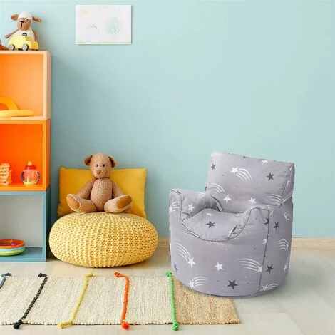 Ready Steady Bed Childrens Character Filled Beanbag Kids Bean Bag Chair Seat Bedroom Play TV Room, Shooting Stars - Image 5