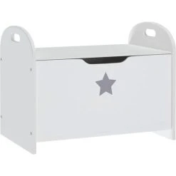 Children Storage Bench White 62x40x46.5 Cm MDF VidaXL