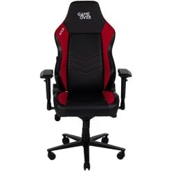 Game Over Apex Gaming Desk Chair, Ergonomically Designed Seating, Premium PU Leather With 4D Adjustable Arm Rest And Height, Additional Lumbar Support, Red