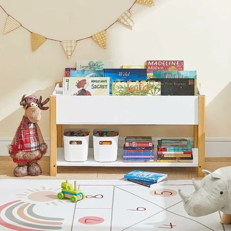 SoBuy Children Kids Bookcase Book Shelf Toy Shelf Storage Display Shelf Rack Organizer,KMB35-W - Image 2