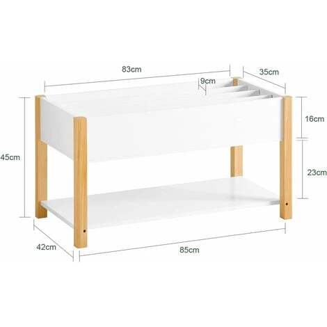 SoBuy Children Kids Bookcase Book Shelf Toy Shelf Storage Display Shelf Rack Organizer,KMB35-W - Image 3