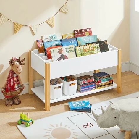 SoBuy Children Kids Bookcase Book Shelf Toy Shelf Storage Display Shelf Rack Organizer,KMB35-W - Image 5