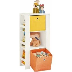SoBuy Children Kids Bookcase Book Shelf Toy Shelf Storage Rack,KMB48-W