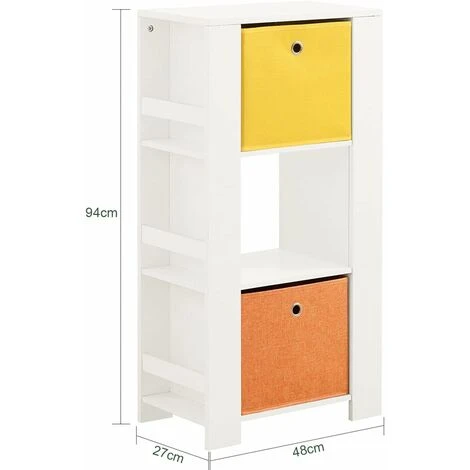 SoBuy Children Kids Bookcase Book Shelf Toy Shelf Storage Rack,KMB48-W - Image 3