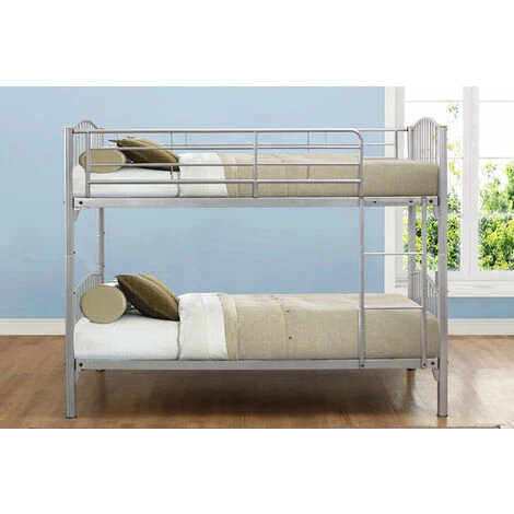 FTA FURNISHING Multi-Functional Corfu Metallic Finish Bunk Bed - (Separates Into 2 Single Beds) - Image 2