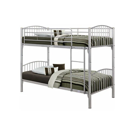 FTA FURNISHING Multi-Functional Corfu Metallic Finish Bunk Bed - (Separates Into 2 Single Beds) - Image 3