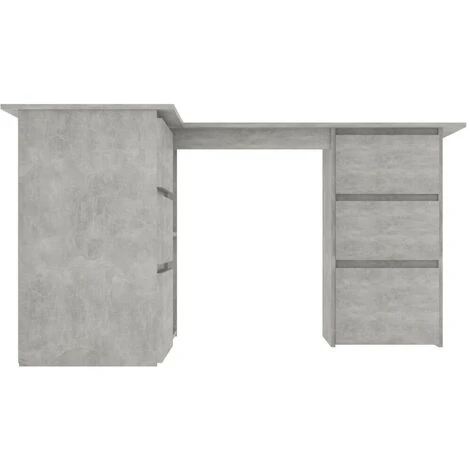 Topdeal Corner Desk Concrete Grey 145x100x76 Cm Chipboard FF801093UK - Image 5