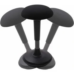 FLEXISPOT Wobble Stool Stay Active Exercise Office Chair Encourage Movement Height Adjustable Seat For Comfortable Working/standing Desk Perching Stool (Black)
