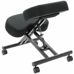 DAY PLUS Ergonomic Kneeling Chair, Adjustable Stool For Home And Office - Improve Your Posture With An Angled Seat - Thick Comfortable Cushions With 4 Caster