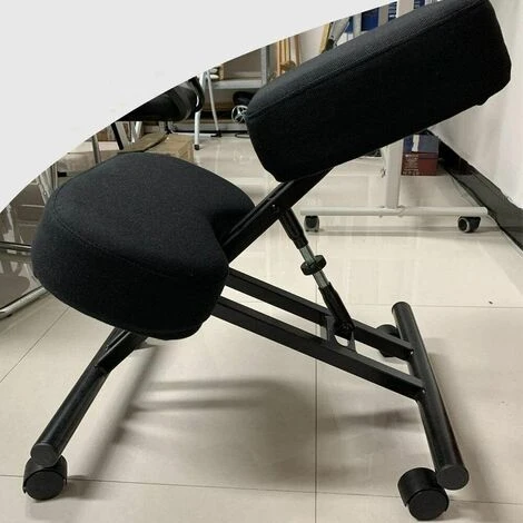DAY PLUS Ergonomic Kneeling Chair, Adjustable Stool For Home And Office - Improve Your Posture With An Angled Seat - Thick Comfortable Cushions With 4 Caster - Image 2