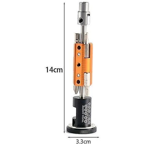 Woosien Srwrn Bicycle Invisible Chain Cutter Repair Tool Multi Portable Kit Hexagon Screwdriver Crank T25 Wrench Chain Rivet Black - Image 4