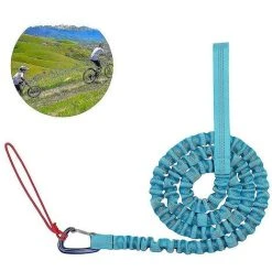 Woosien Kids Bicycle Tow Rope Elastic Bicycle Tow Strap Bike Towing Rope Blue