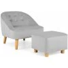 Gymax Kids Sofa Set And Ottoman Toddler Velvet Single Sofa Chair With Matching Stool