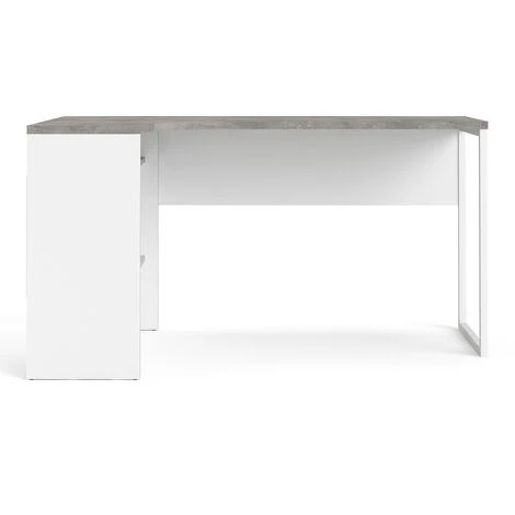 Furniture To Go Function Plus Corner Desk 2 Drawers In White And Grey - Image 2