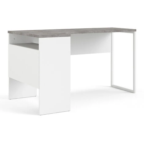 Furniture To Go Function Plus Corner Desk 2 Drawers In White And Grey - Image 4