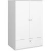 Furniture To Go Steens For Kids 2 Door 1 Drawer Wardrobe White