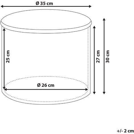 Beliani Fabric Round Storage Footstool Lift Top Striped Mint Green And White Tunica - Image 3