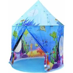 Tinor Kids Play Tents Ocean Blue Castle Children's Tent, Children's Teepee, Play Tent House, Baby Tent House, Baby Play House Garden Tent