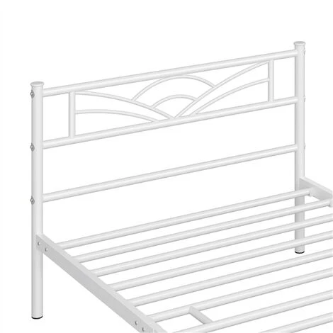 Yaheetech 3ft Single Metal Bed Frame, 90x190cm, White - Image 3