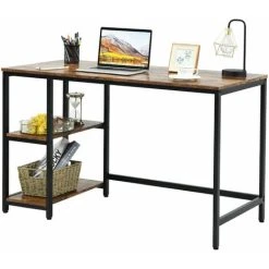 Costway Wooden Computer Desk Industrial Writing Workstation PC Laptop Table Home Office