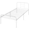Yaheetech 3ft Single Metal Bed Frame Iron Bed Foundation，White