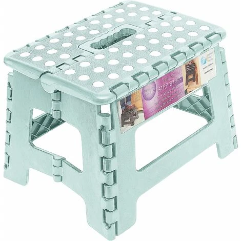 MODOU 9" Folding Step Stool Non-Skid, Slip-Resistant Lightweight Design Folding Stool 300-Pound Capacity Foam