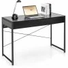 Costway Computer Desk Wooden PC Laptop Table Writing Workstation 2 Drawers Study Desk