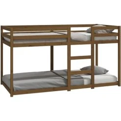 Bunk Bed Honey Brown 90x200 Cm Solid Wood Pine VidaXL