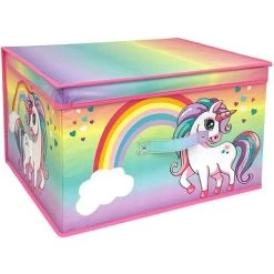 The Magic Toy Shop RAINBOW UNICORN STORAGE BOX