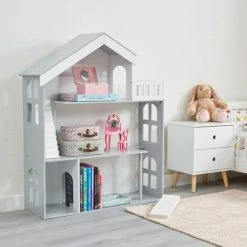 Liberty House Toys Kids Wooden Bookcase Dolls House