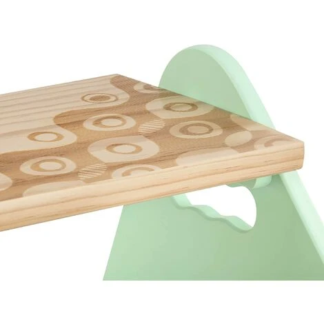 EINEMGELD B. Toys - B. Spaces Peek-A-Boost - Wooden Step Stool - Two-Step Step Stool For Kids Ages 2 And Up (Natural Wood Color & Mint) - Image 4