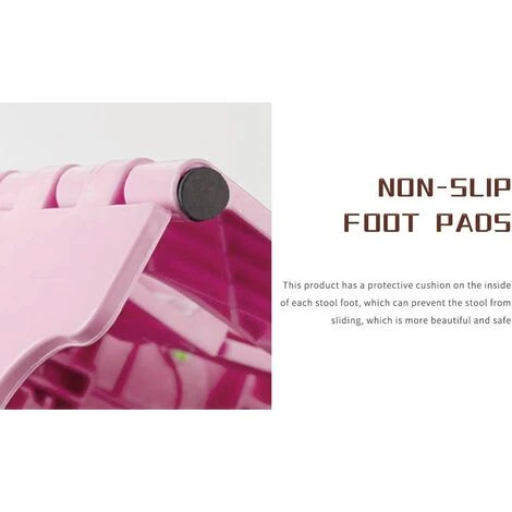 EINEMGELD Plastic Folding Stool, Plastic Folding Step Stool, Plastic Folding Step Stool, Adult Step Stool, Plastic Folding Shower Stool For Kitchen, Bathroom - Image 5