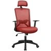 Yaheetech Mesh Office Chair With Headrest Ergonomic Desk Chair, Red