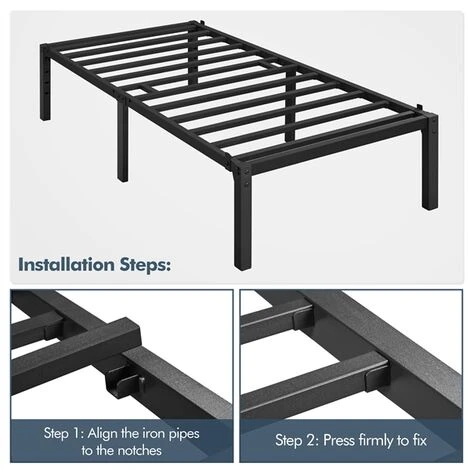 Yaheetech 3ft Single Metal Platform Bed Frame - Image 4