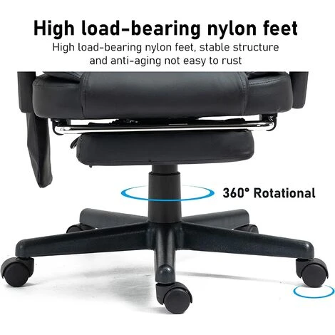 BLISSWOOD Black Massage Office Chair - Image 5