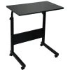 Simpa Black Height Adjustable Mobile Desk Overbed Table